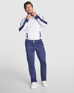 Chandal Esparta CH0338 Hombre Blanco/Marino personalizable con bordado, serigrafia y DTF | LogoLider