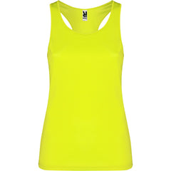 Equipacion padel Shura PD0349 Mujer Amarillo Fluor personalizable con bordado, serigrafia y DTF | LogoLider