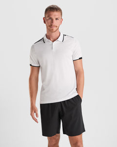 Polo Tamil PO0402 Hombre Blanco/Negro personalizable con bordado, serigrafia y DTF | LogoLider