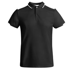 Polo Tamil PO0402 Hombre Negro/Blanco personalizable con bordado, serigrafia y DTF | LogoLider