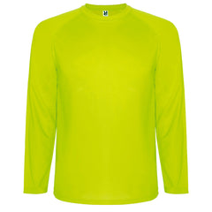 Camiseta Montecarlo L/S CA0415 Hombre Amarillo Fluor personalizable con bordado, serigrafia y DTF | LogoLider