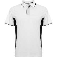 Polo Montmelo PO0421 Hombre Blanco/Negro personalizable con bordado, serigrafia y DTF | LogoLider