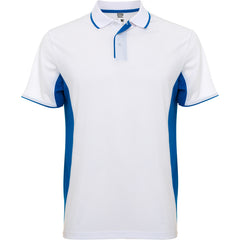 Polo Montmelo PO0421 Hombre Blanco/Royal personalizable con bordado, serigrafia y DTF | LogoLider