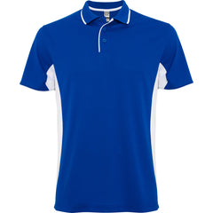 Polo Montmelo PO0421 Hombre Royal/Blanco personalizable con bordado, serigrafia y DTF | LogoLider