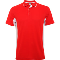 Polo Montmelo PO0421 Hombre Rojo/Blanco personalizable con bordado, serigrafia y DTF | LogoLider