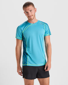 Camiseta Sochi CA0426 Hombre Print Run Negro personalizable con bordado, serigrafia y DTF | LogoLider