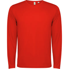 Camiseta Estoril L/S CA0432 Unisex Rojo personalizable con bordado, serigrafia y DTF | LogoLider