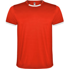 Conjunto deportivo Racing CJ0452 Hombre Blanco/Rojo personalizable con bordado, serigrafia y DTF | LogoLider