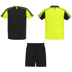 Conjunto deportivo Juve CJ0525 Hombre Amarillo Fluor/ Negro personalizable con bordado, serigrafia y DTF | LogoLider