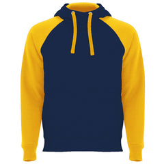 Sudadera Badet SU1058 Unisex Azul Cobalto/Amarillo Golden personalizable con bordado, serigrafia y DTF | LogoLider