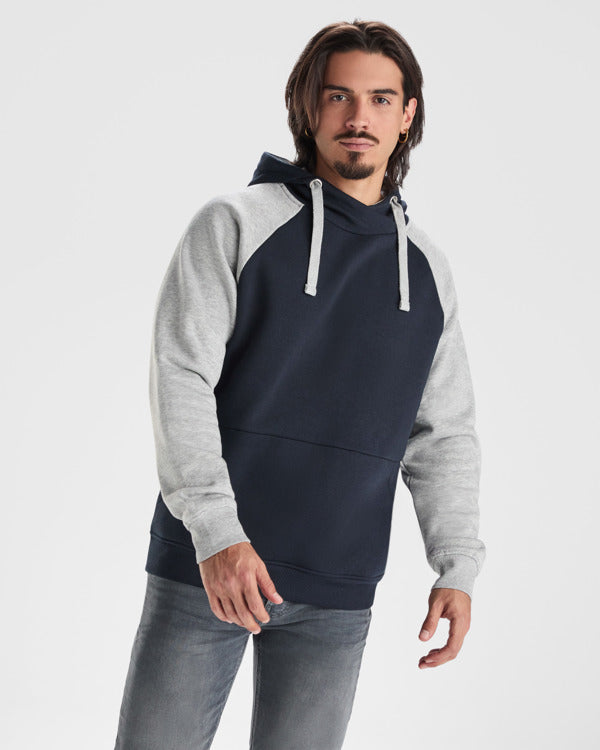 Sudadera Badet SU1058 Unisex Negro/Gris Vigoré personalizable con bordado, serigrafia y DTF | LogoLider
