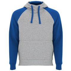 Sudadera Badet SU1058 Unisex Gris Vigore/Royal personalizable con bordado, serigrafia y DTF | LogoLider