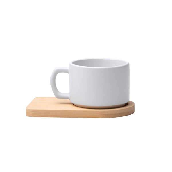 Taza GEISA TZ1840 Blanco personalizable con tu logo | LogoLider