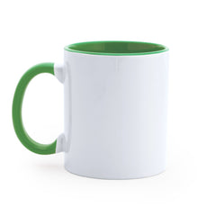 Tazas y vajilla MANGO MD4001 Blanco/verde helecho personalizable con tu logo | LogoLider