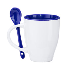 Tazas y vajilla AKEBIA MD4008 Blanco/royal personalizable con tu logo | LogoLider
