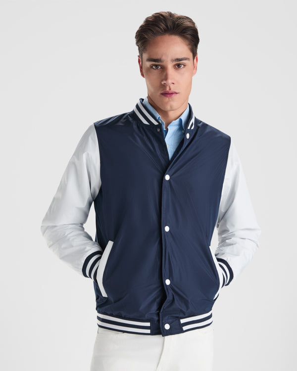 Chaqueta California CQ6440 Unisex Negro/Blanco personalizable con bordado, serigrafia y DTF | LogoLider