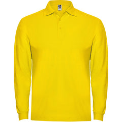 Polo Estrella L/S PO6635 Hombre Amarillo personalizable con bordado, serigrafia y DTF | LogoLider