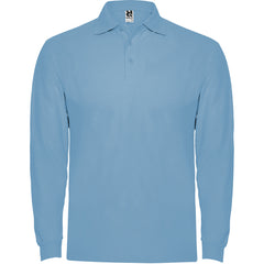 Polo Estrella L/S PO6635 Hombre Celeste personalizable con bordado, serigrafia y DTF | LogoLider