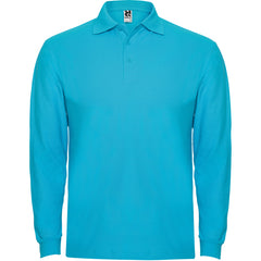 Polo Estrella L/S PO6635 Hombre Turquesa personalizable con bordado, serigrafia y DTF | LogoLider