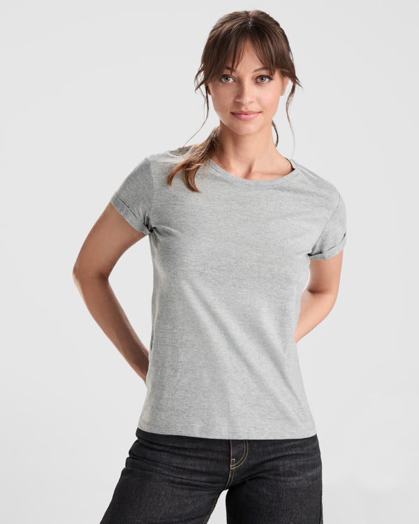 Camiseta Cies CA6643 Mujer Blanco personalizable con bordado, serigrafia y DTF | LogoLider