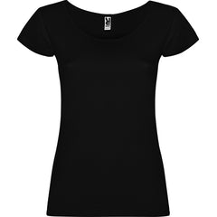 Camiseta Guadalupe CA6647 Mujer Negro personalizable con bordado, serigrafia y DTF | LogoLider