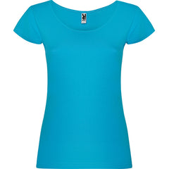 Camiseta Guadalupe CA6647 Mujer Turquesa personalizable con bordado, serigrafia y DTF | LogoLider