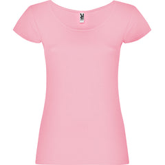 Camiseta Guadalupe CA6647 Mujer Rosa Claro personalizable con bordado, serigrafia y DTF | LogoLider