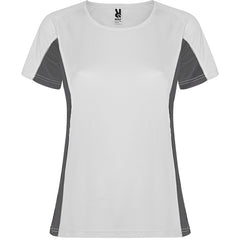 Camiseta Shanghai Woman CA6648 Mujer Blanco/Plomo Oscuro personalizable con bordado, serigrafia y DTF | LogoLider