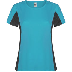 Camiseta Shanghai Woman CA6648 Mujer Turquesa/Plomo Oscuro personalizable con bordado, serigrafia y DTF | LogoLider