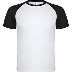 Camiseta Indianapolis CA6650 Hombre Blanco/Negro personalizable con bordado, serigrafia y DTF | LogoLider