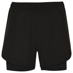 Pantalon corto Lanus PC6655 Mujer Negro/Negro personalizable con bordado, serigrafia y DTF | LogoLider