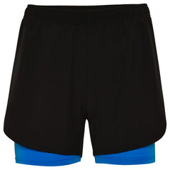 Pantalon corto Lanus PC6655 Mujer Negro/Royal personalizable con bordado, serigrafia y DTF | LogoLider
