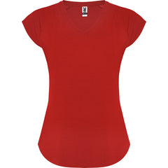 Camiseta Avus CA6658 Mujer Rojo personalizable con bordado, serigrafia y DTF | LogoLider