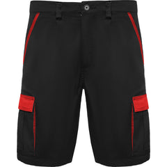 Bermuda Tahoe BE8409 Unisex Negro/Rojo personalizable con bordado, serigrafia y DTF | LogoLider