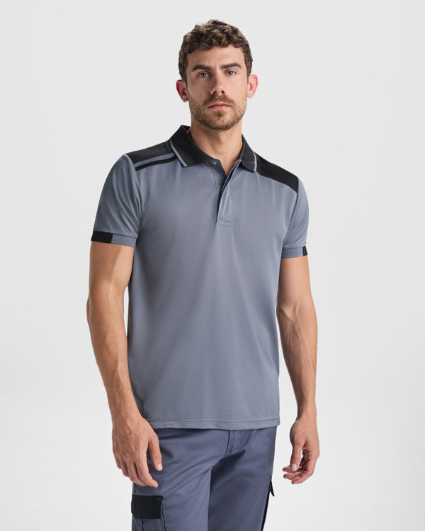 Polo Samurai PO8410 Unisex Negro/Rojo personalizable con bordado, serigrafia y DTF | LogoLider