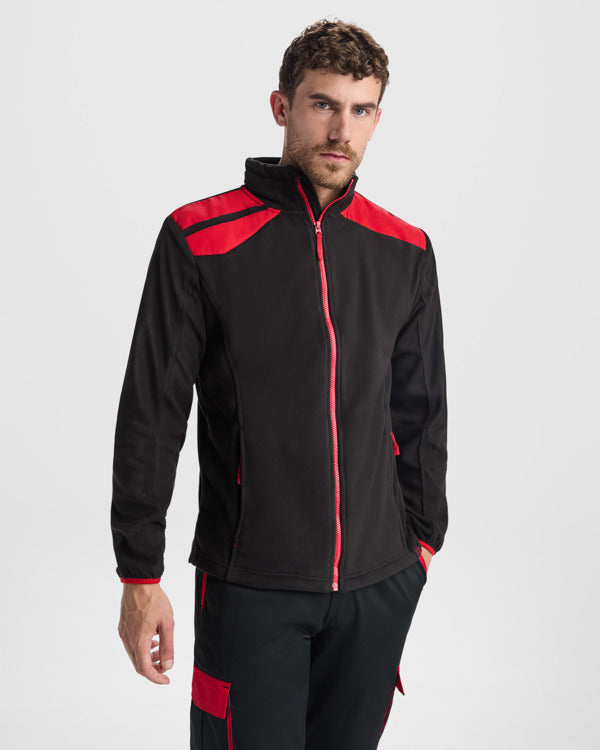 Chaqueta Terrano CQ8412 Unisex Negro/Rojo personalizable con bordado, serigrafia y DTF | LogoLider